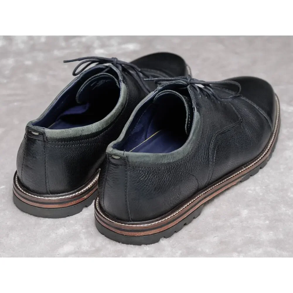 Cole Haan Richardson Black Leather Cap Toe Oxfords Grand 360 Mens Size 11.5